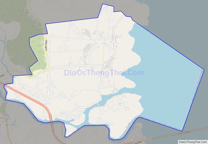 Bản đồ giao thông xã Phước Thuận, huyện Tuy Phước