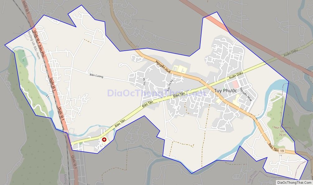 Bản đồ giao thông Thị trấn Tuy Phước, huyện Tuy Phước