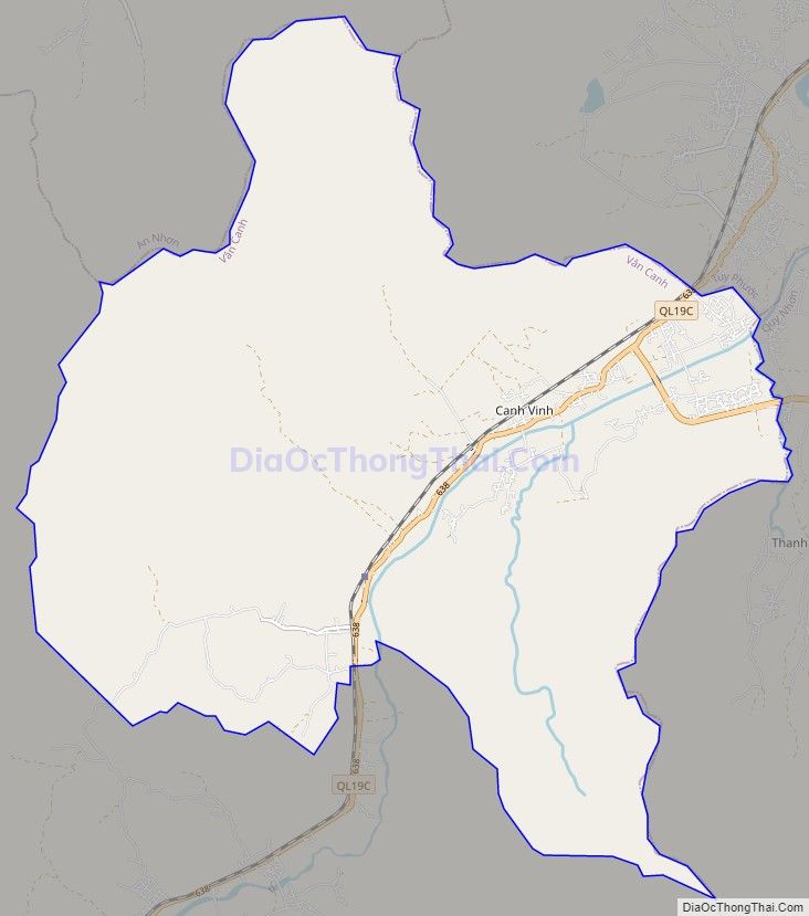 Bản đồ giao thông xã Canh Vinh, huyện Vân Canh