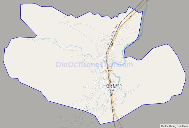 Bản đồ giao thông Thị trấn Vân Canh, huyện Vân Canh