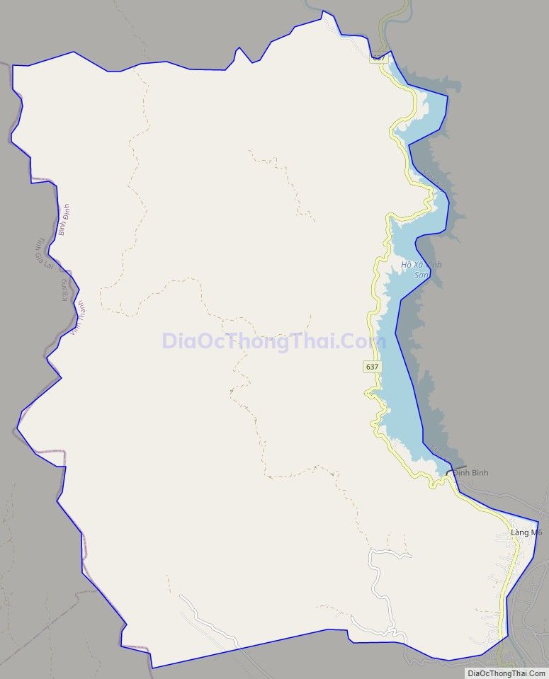 Bản đồ giao thông xã Vĩnh Hảo, huyện Vĩnh Thạnh