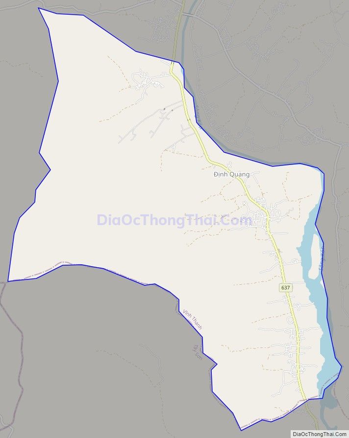 Bản đồ giao thông xã Vĩnh Quang, huyện Vĩnh Thạnh
