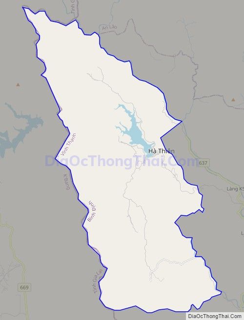 Bản đồ giao thông xã Vĩnh Sơn, huyện Vĩnh Thạnh