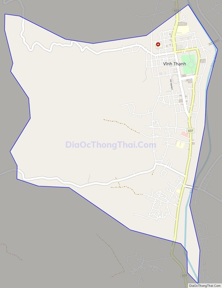 Bản đồ giao thông Thị trấn Vĩnh Thạnh, huyện Vĩnh Thạnh, Bình Định