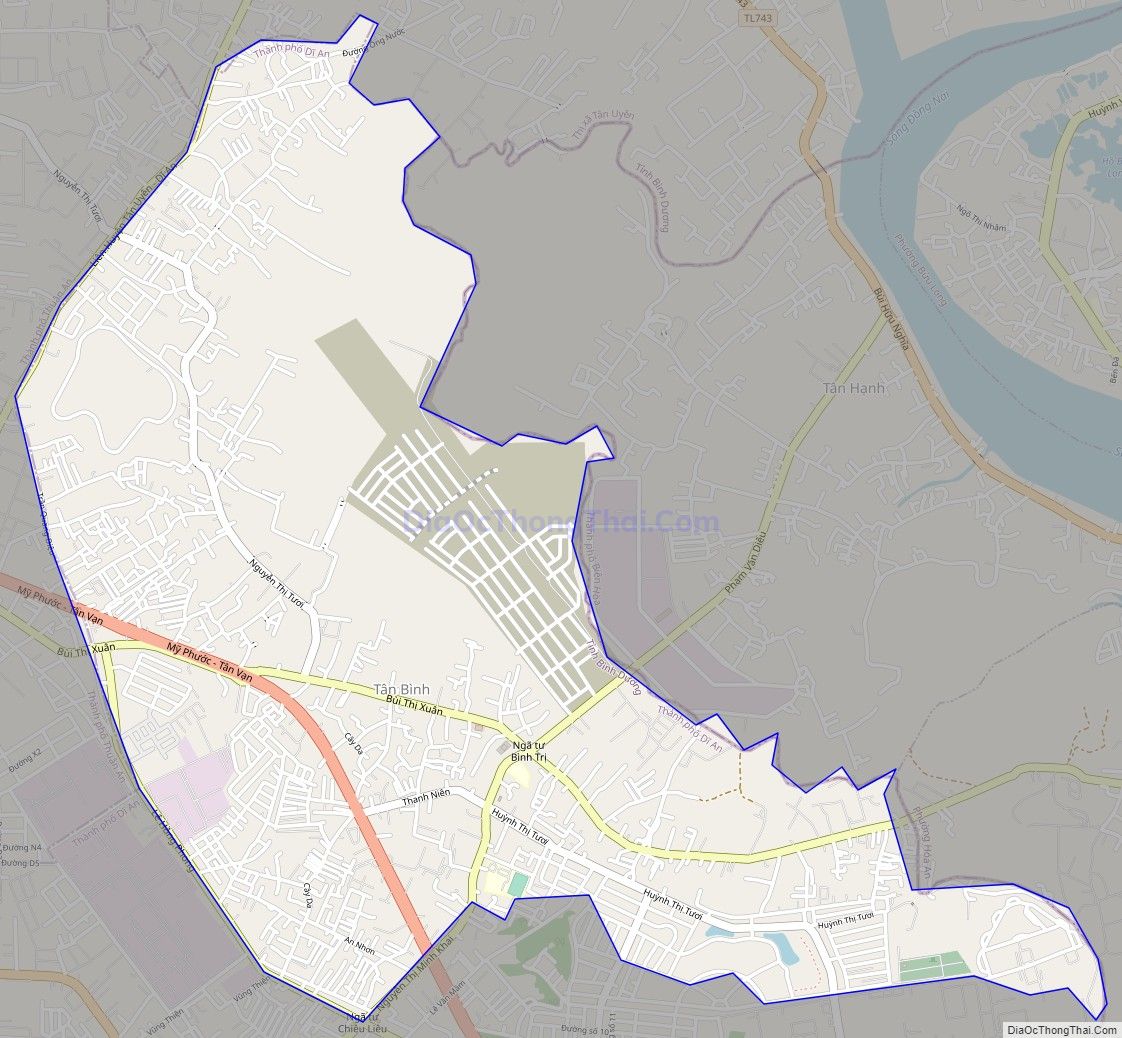 Bản đồ giao thông phường Tân Bình, thành phố Dĩ An