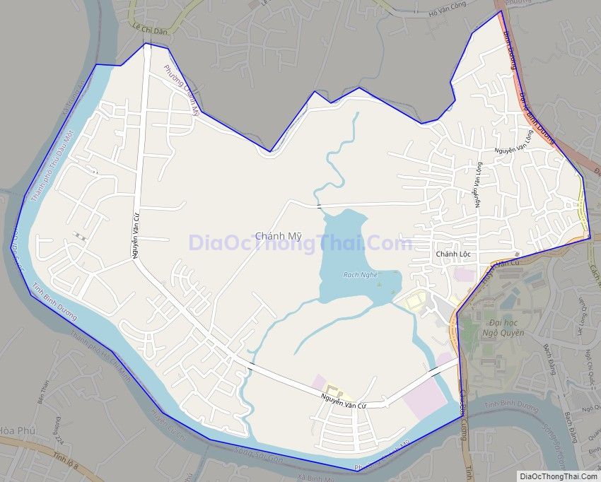 Bản đồ giao thông phường Chánh Mỹ, thành phố Thủ Dầu Một
