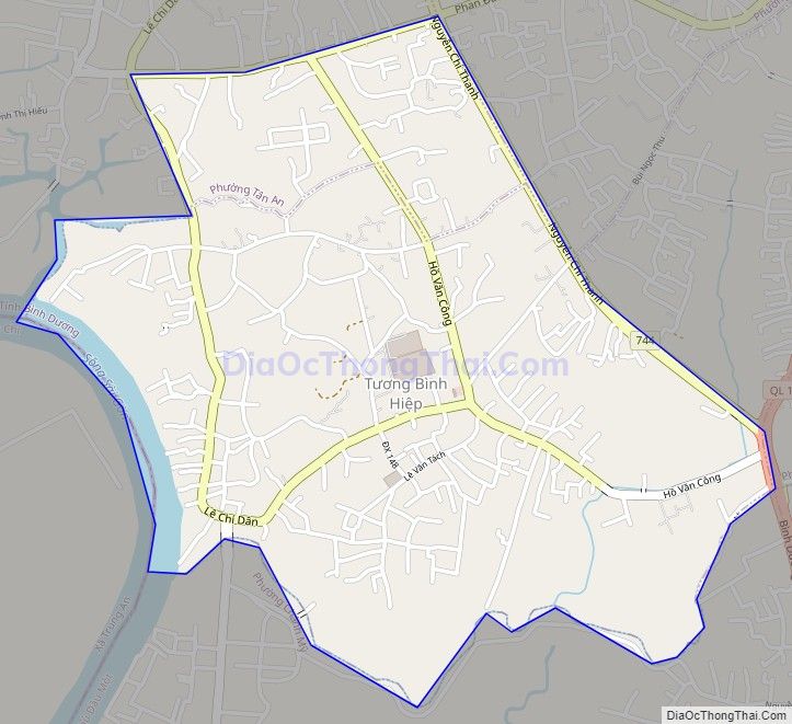 Bản đồ giao thông phường Tương Bình Hiệp, thành phố Thủ Dầu Một