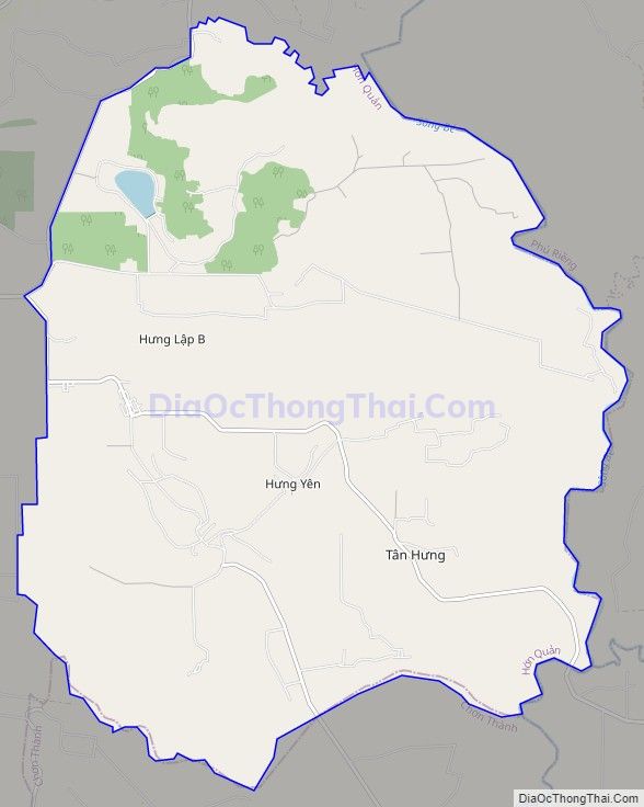 Bản đồ giao thông xã Tân Hưng, huyện Hớn Quản