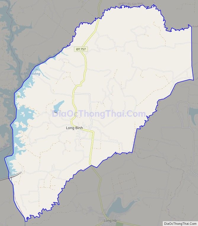 Bản đồ giao thông xã Long Bình, huyện Phú Riềng