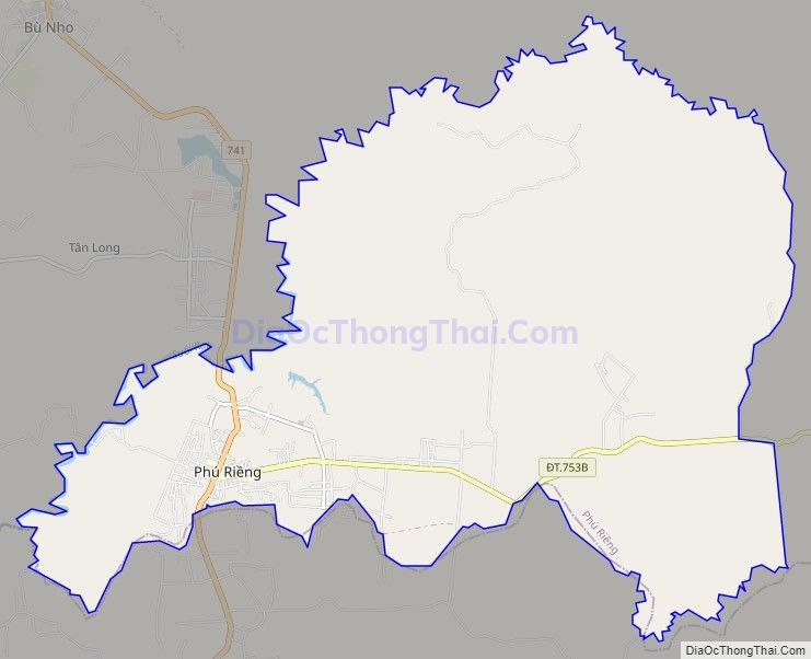 Bản đồ giao thông xã Phú Riềng, huyện Phú Riềng