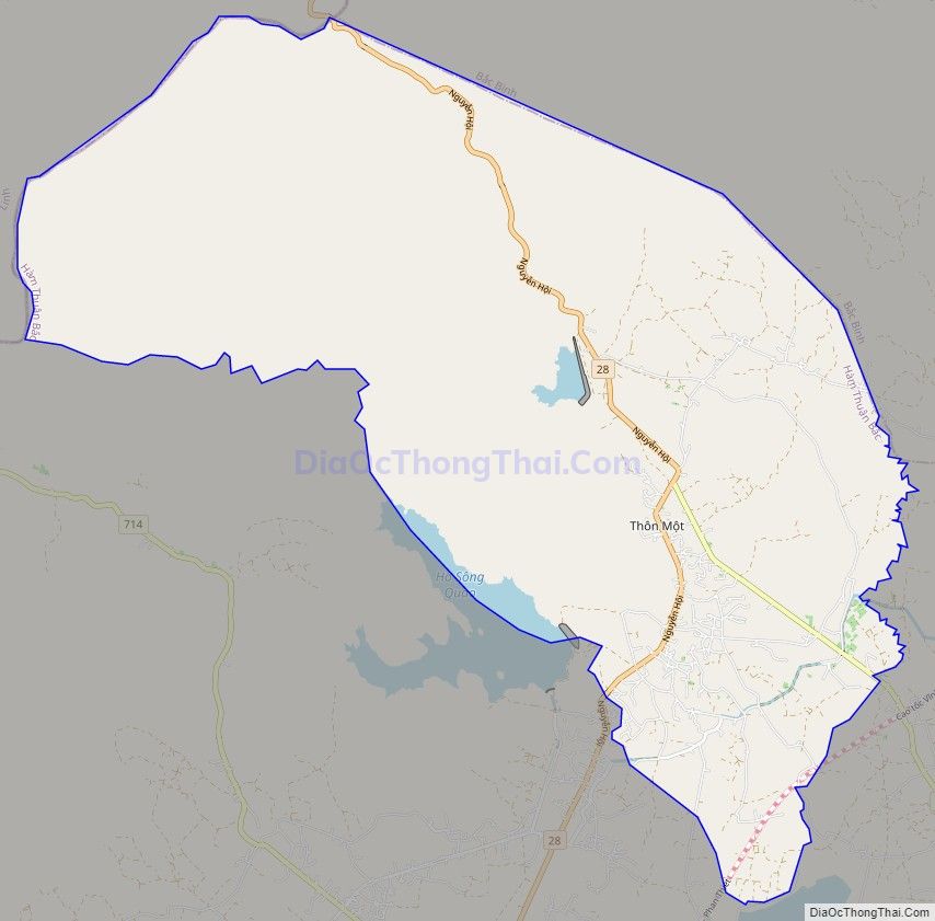 Bản đồ giao thông xã Thuận Hòa, huyện Hàm Thuận Bắc