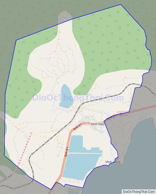 Bản đồ giao thông xã Vĩnh Hảo, huyện Tuy Phong