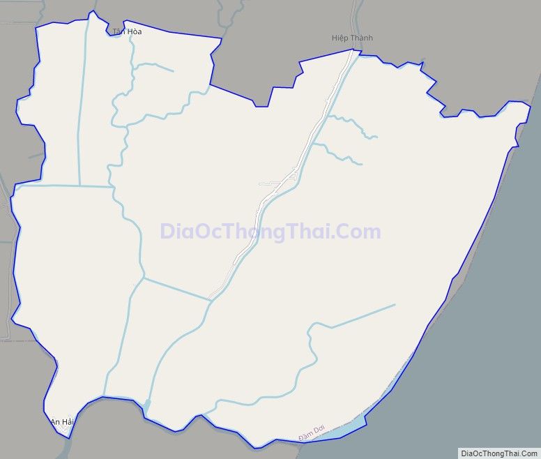 Bản đồ giao thông xã Nguyễn Huân, huyện Đầm Dơi
