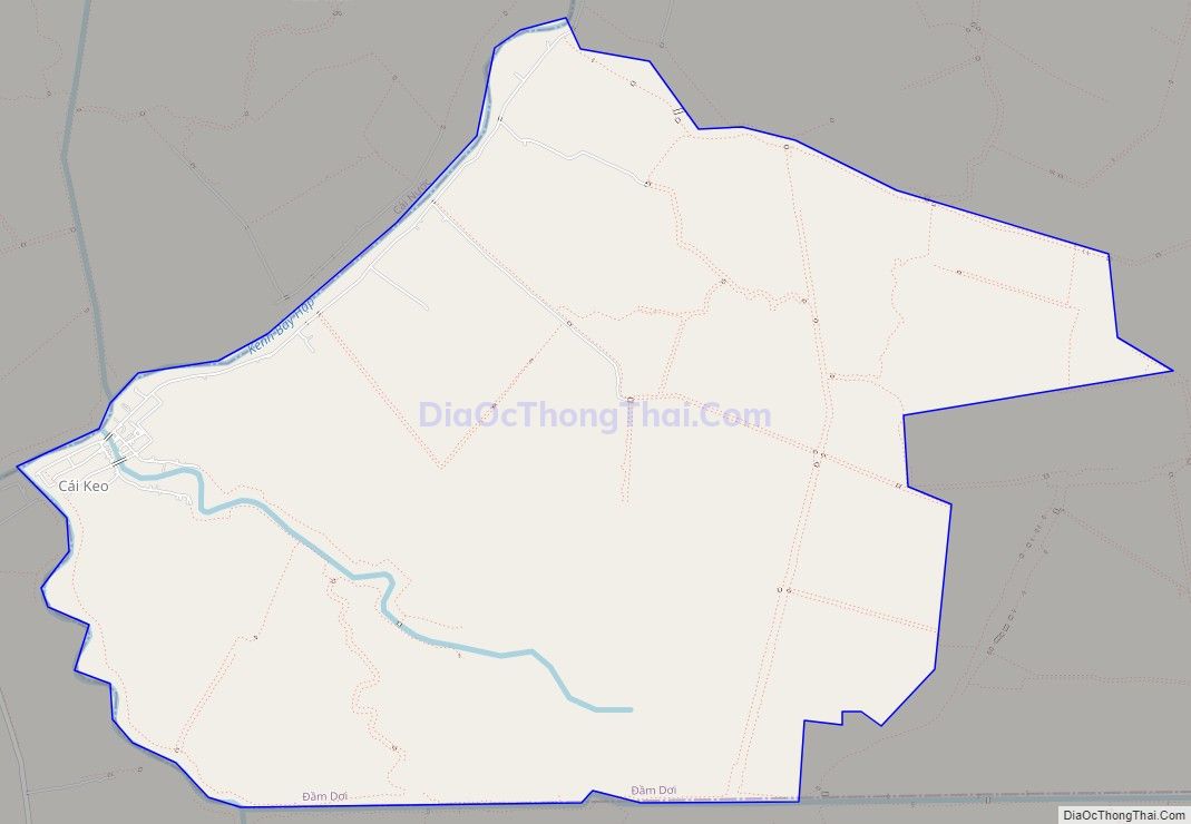 Bản đồ giao thông xã Quách Phẩm, huyện Đầm Dơi