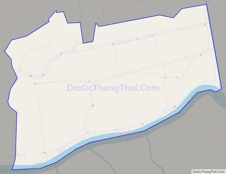 Bản đồ giao thông xã Hàng Vịnh, huyện Năm Căn
