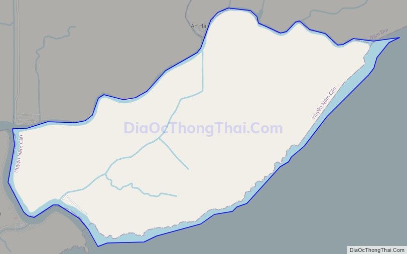 Bản đồ giao thông xã Tam Giang Đông, huyện Năm Căn