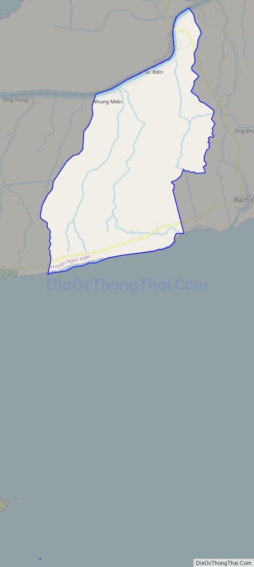 Bản đồ giao thông xã Viên An Đông, huyện Ngọc Hiển