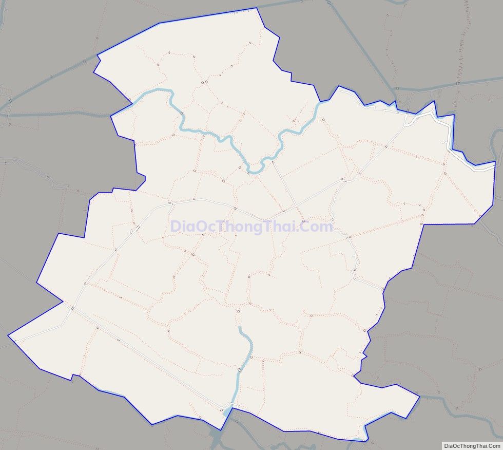 Bản đồ giao thông xã Tân Hưng Tây, huyện Phú Tân