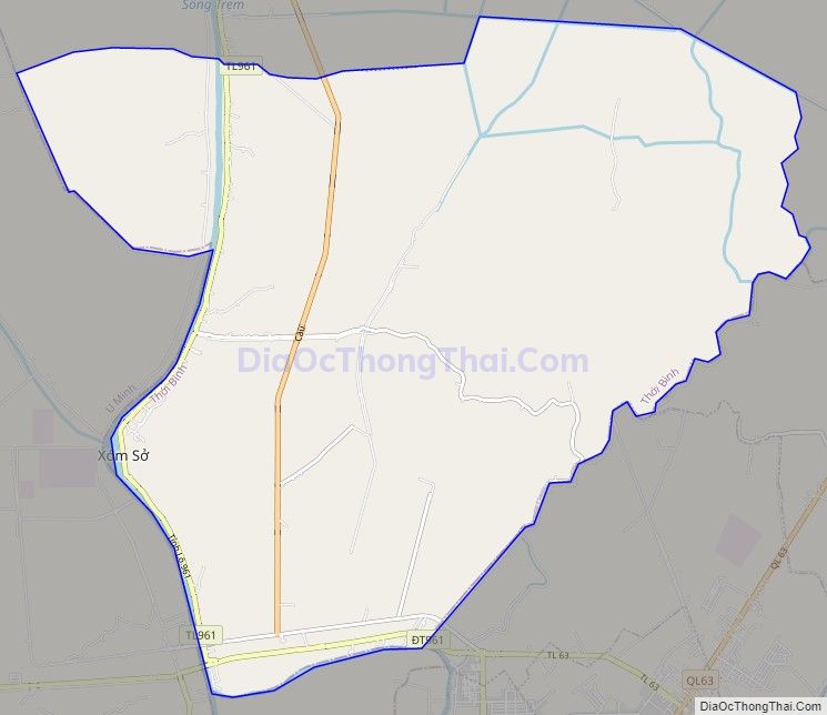 Bản đồ giao thông xã Hồ Thị Kỷ, huyện Thới Bình