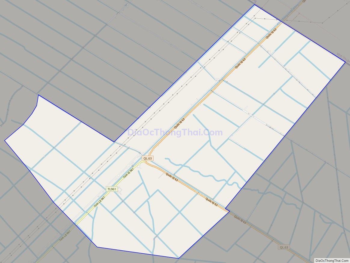 Bản đồ giao thông xã Trí Phải, huyện Thới Bình