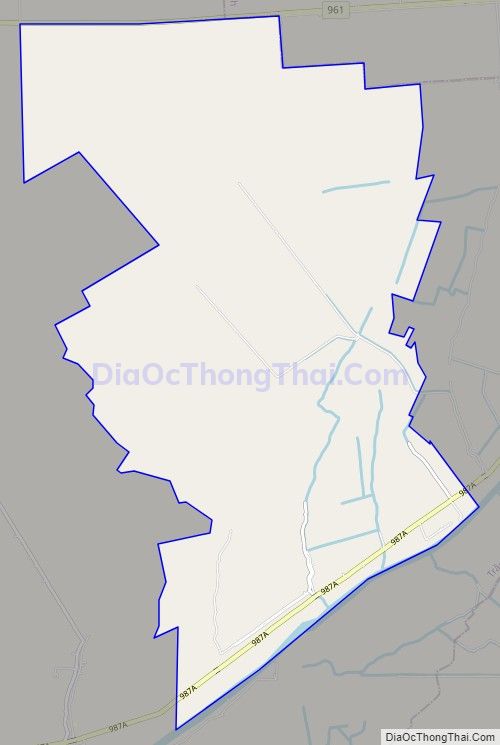 Bản đồ giao thông xã Khánh Bình Đông, huyện Trần Văn Thời