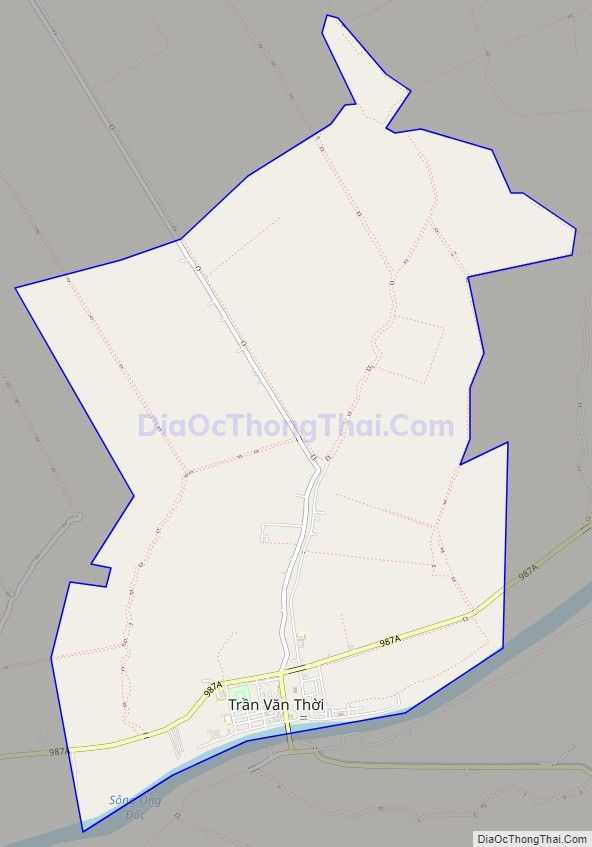 Bản đồ giao thông Thị trấn Trần Văn Thời, huyện Trần Văn Thời