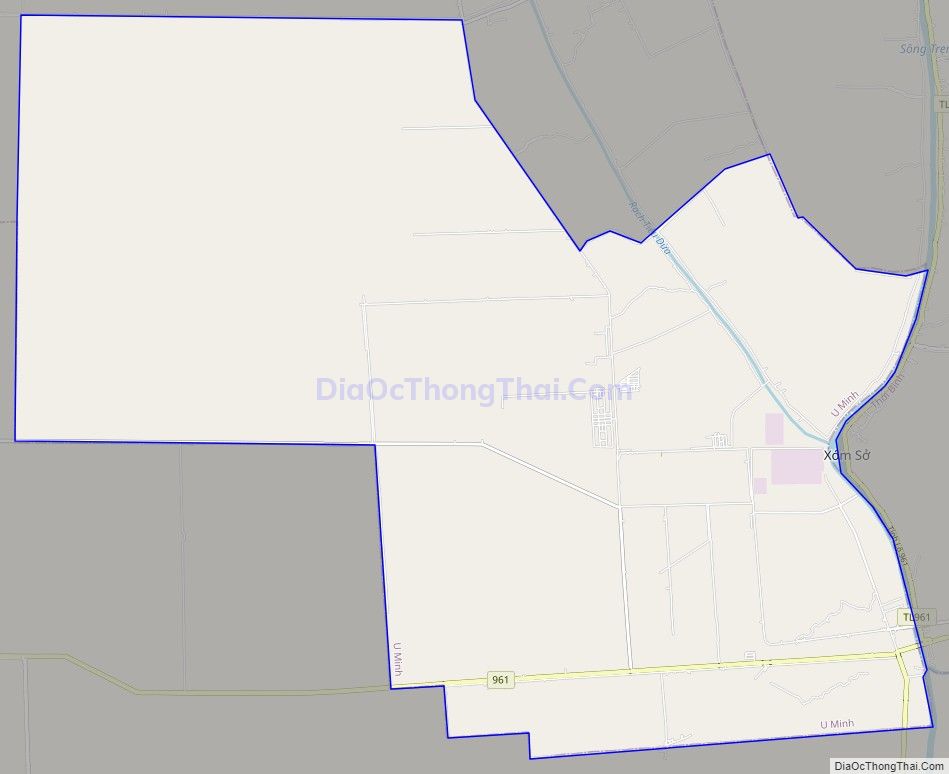Bản đồ giao thông xã Khánh An, huyện U Minh