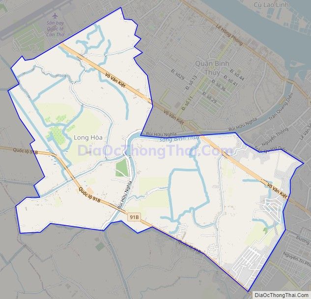 Bản đồ giao thông phường Long Hòa, quận Bình Thủy