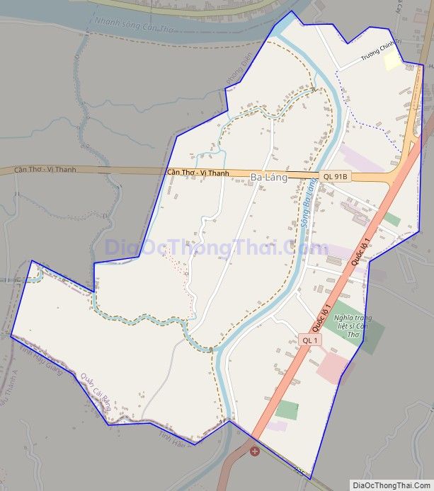 Bản đồ giao thông phường Ba Láng, quận Cái Răng