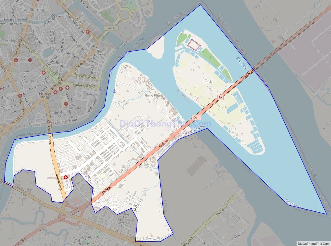 Bản đồ giao thông phường Hưng Phú, quận Cái Răng