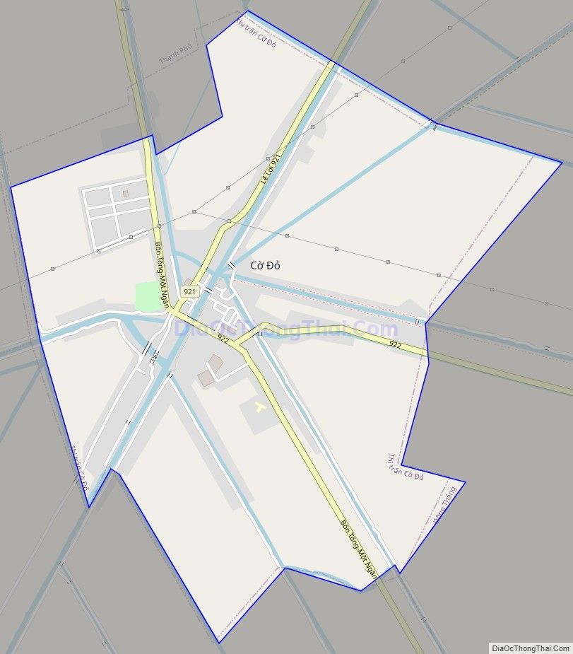 Bản đồ giao thông Thị trấn Cờ Đỏ, huyện Cờ Đỏ
