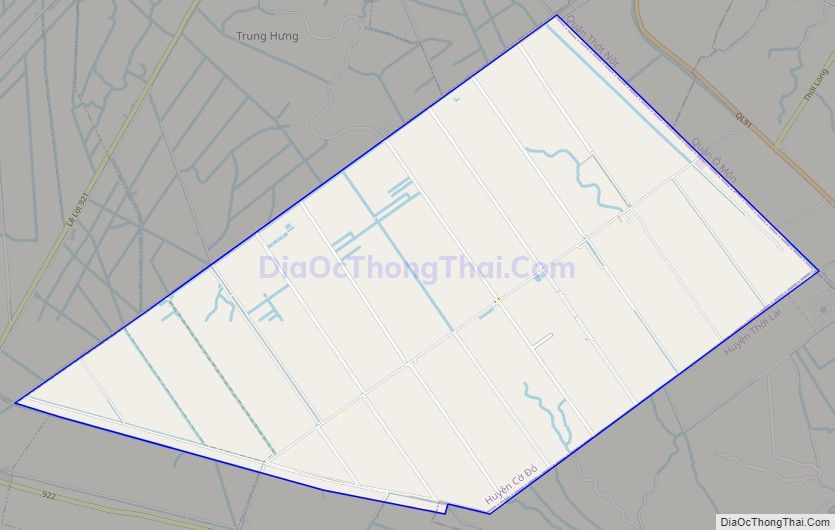 Bản đồ giao thông xã Thới Hưng, huyện Cờ Đỏ