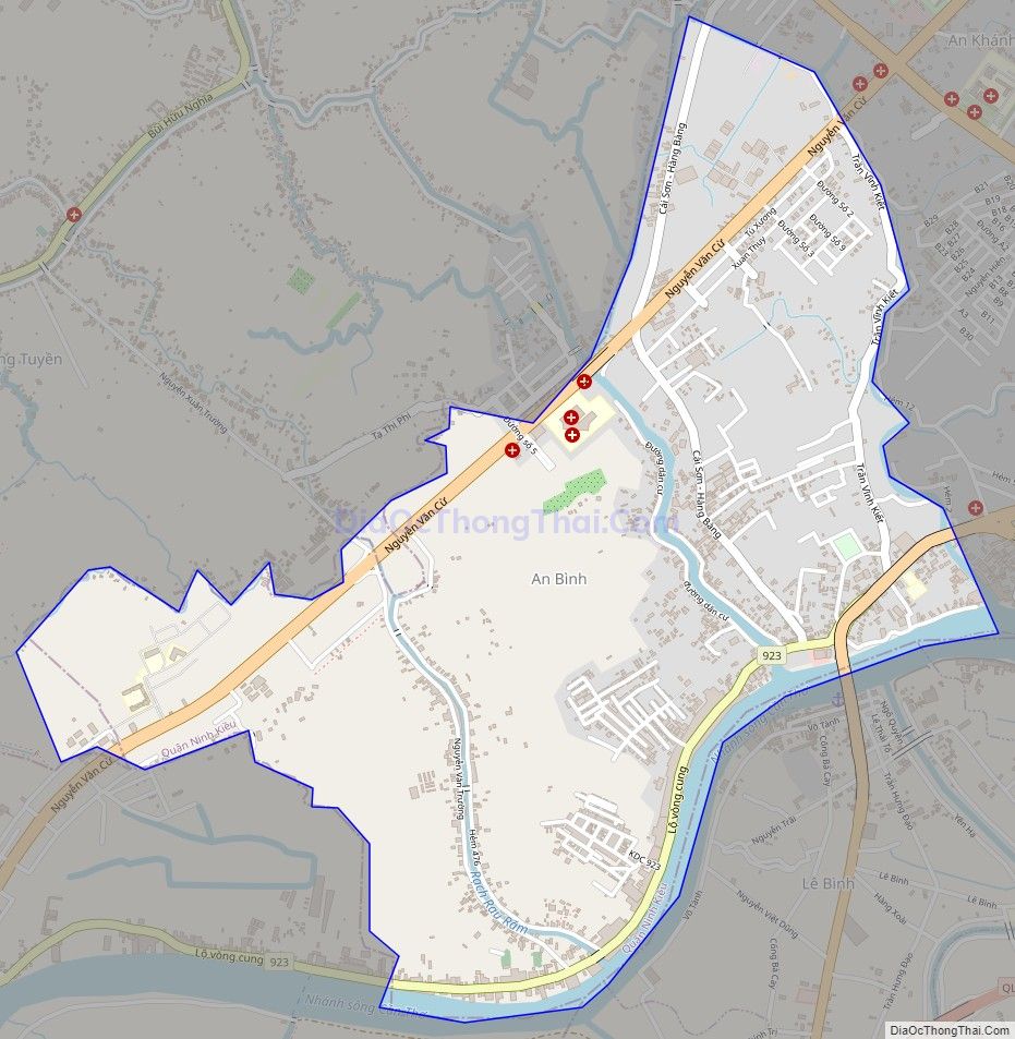 Bản đồ giao thông phường An Bình, quận Ninh Kiều
