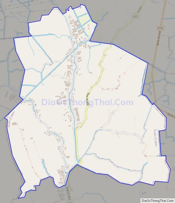 Bản đồ giao thông phường Trường Lạc, quận Ô Môn