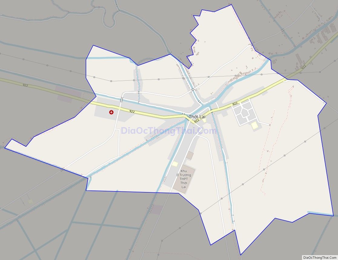 Bản đồ giao thông Thị trấn Thới Lai, huyện Thới Lai