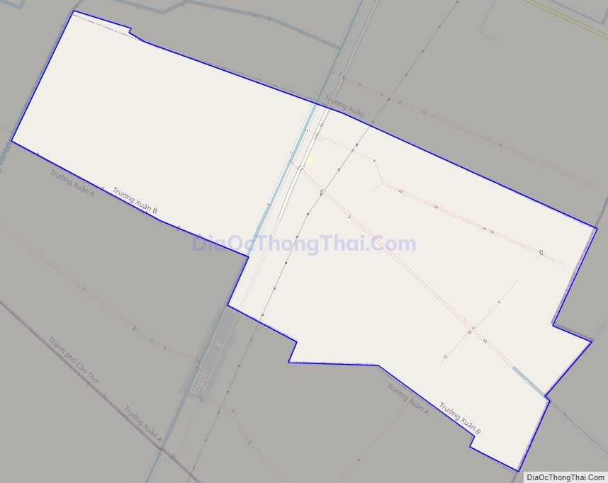 Bản đồ giao thông xã Trường Xuân B, huyện Thới Lai