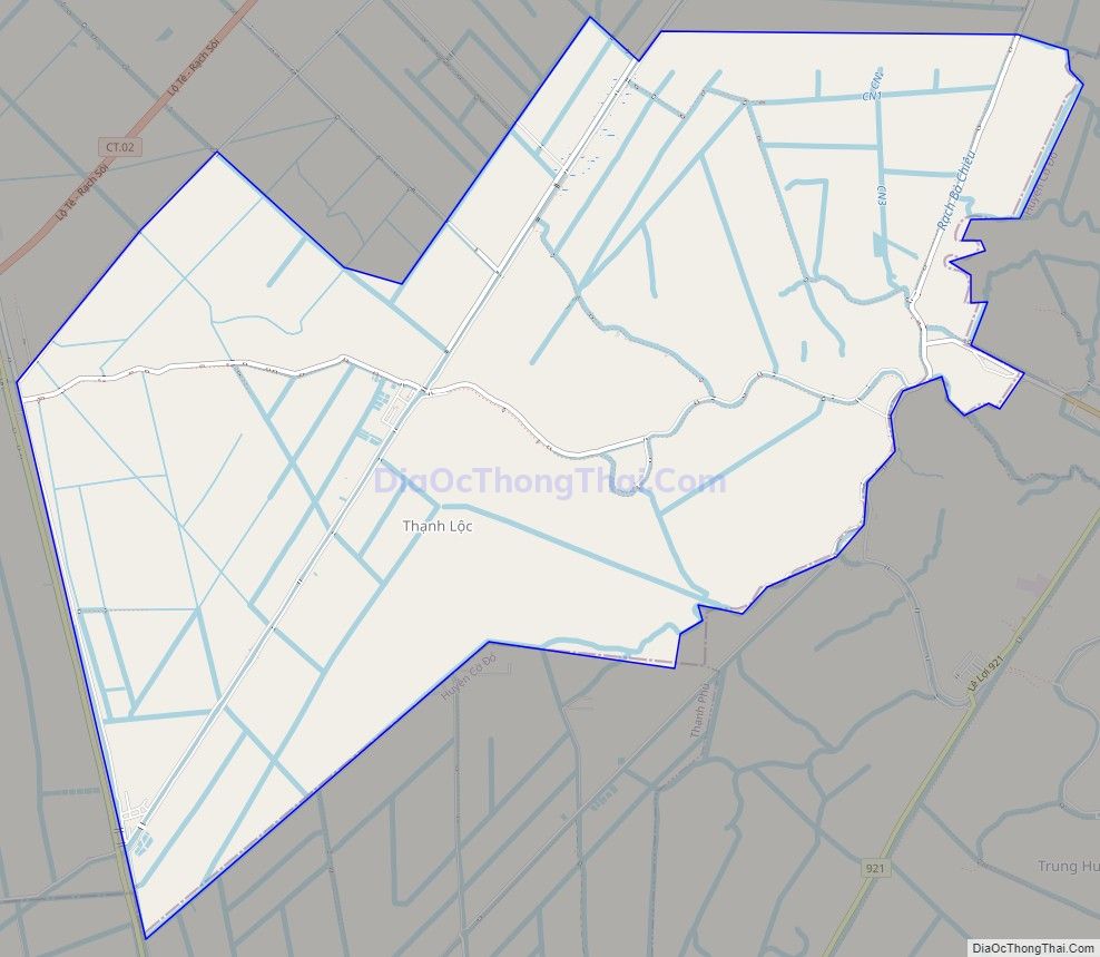 Bản đồ giao thông xã Thạnh Lộc, huyện Vĩnh Thạnh