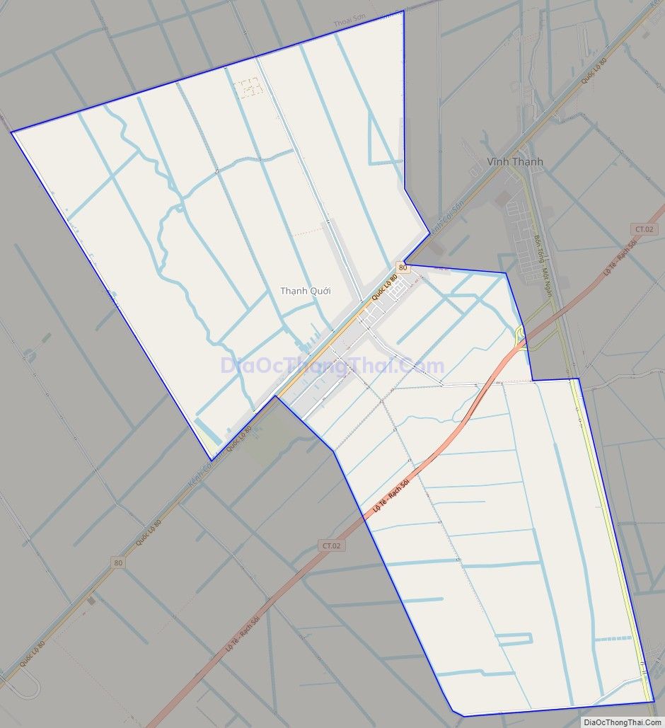 Bản đồ giao thông xã Thạnh Quới, huyện Vĩnh Thạnh