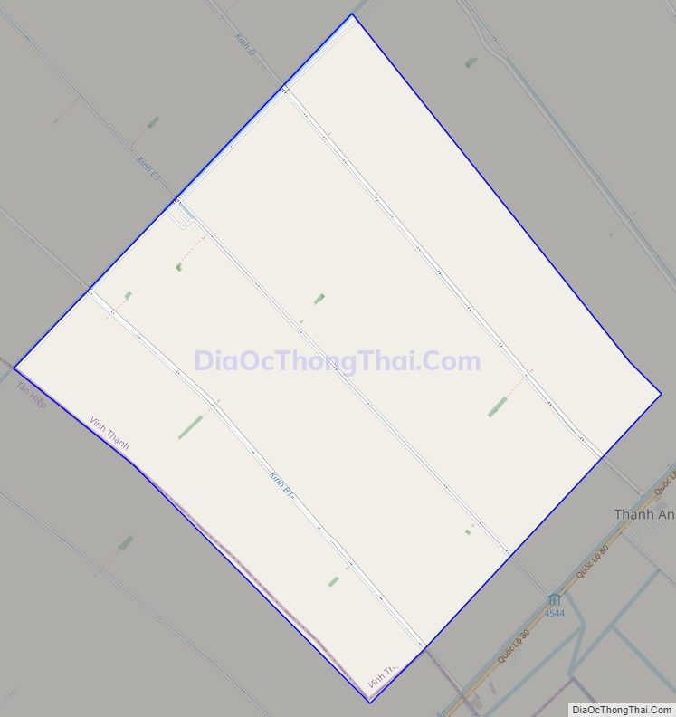 Bản đồ giao thông xã Thạnh Thắng, huyện Vĩnh Thạnh