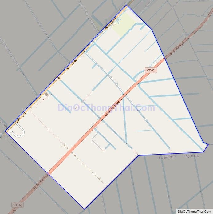 Bản đồ giao thông xã Thạnh Tiến, huyện Vĩnh Thạnh