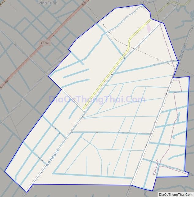 Bản đồ giao thông xã Vĩnh Bình, huyện Vĩnh Thạnh