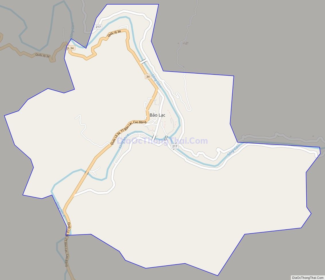 Bản đồ giao thông Thị trấn Bảo Lạc, huyện Bảo Lạc