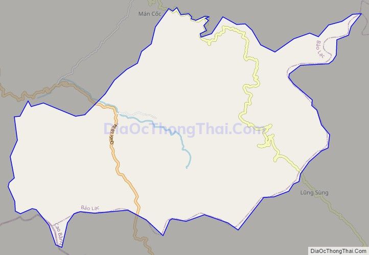 Bản đồ giao thông xã Đình Phùng, huyện Bảo Lạc