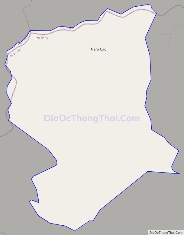 Bản đồ giao thông xã Nam Cao, huyện Bảo Lâm