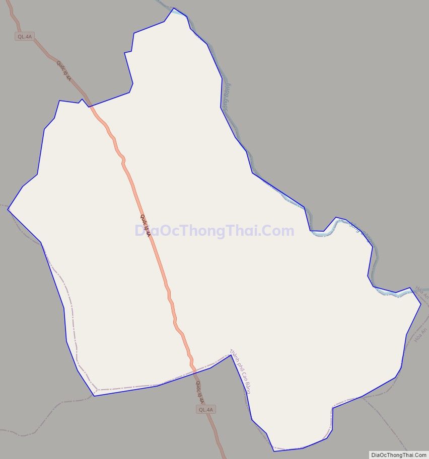 Bản đồ giao thông xã Chu Trinh, thành phố Cao Bằng