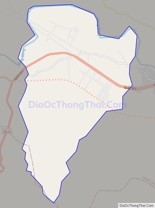 Bản đồ giao thông phường Đề Thám, thành phố Cao Bằng