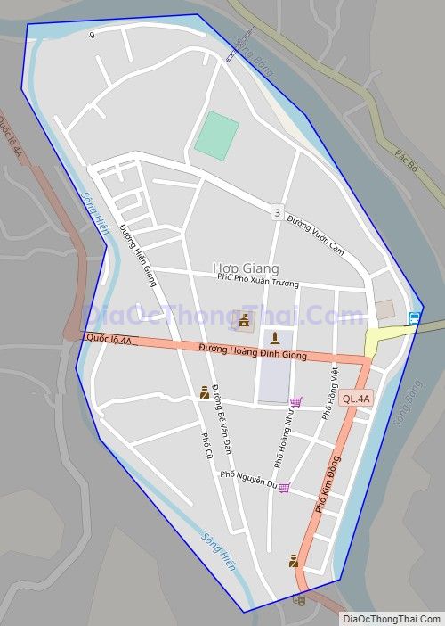 Bản đồ giao thông phường Hợp Giang, thành phố Cao Bằng