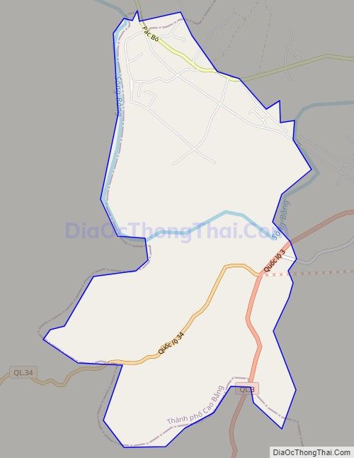 Bản đồ giao thông xã Hưng Đạo, thành phố Cao Bằng