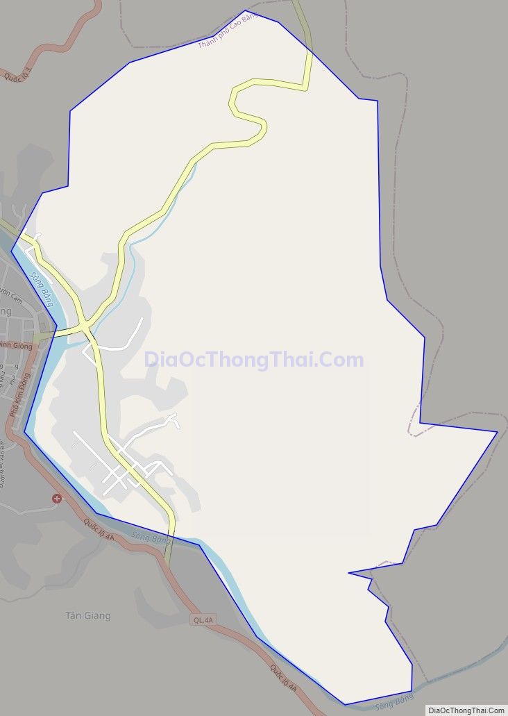 Bản đồ giao thông phường Sông Bằng, thành phố Cao Bằng