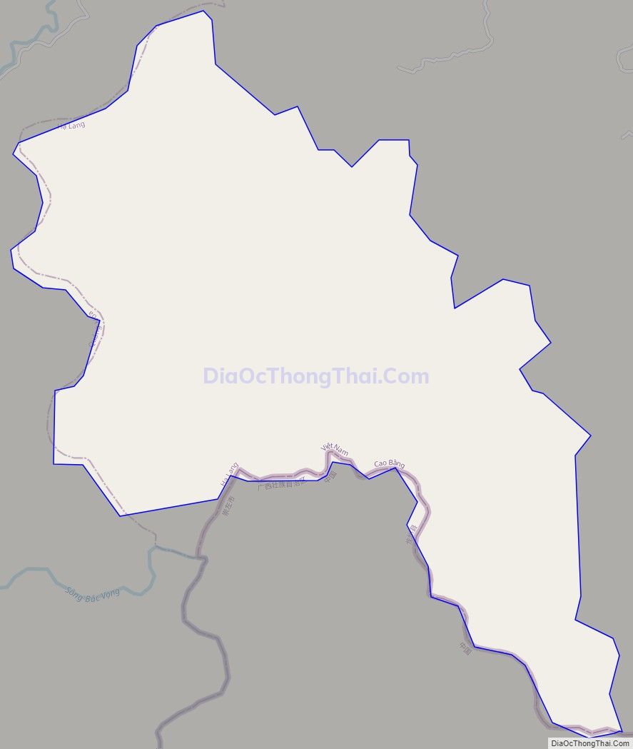 Bản đồ giao thông xã Cô Ngân, huyện Hạ Lang